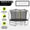 Trampolina ogrodowa XXL dla dzieci HyperMotion - 366 cm 12FT 2 - z drabinką i siatką wewnętrzną - do ogrodu